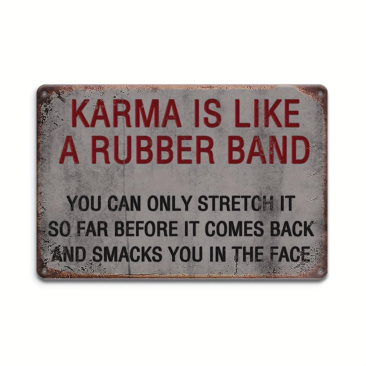 KARMA Inspiring Quotes Metal Signage,
