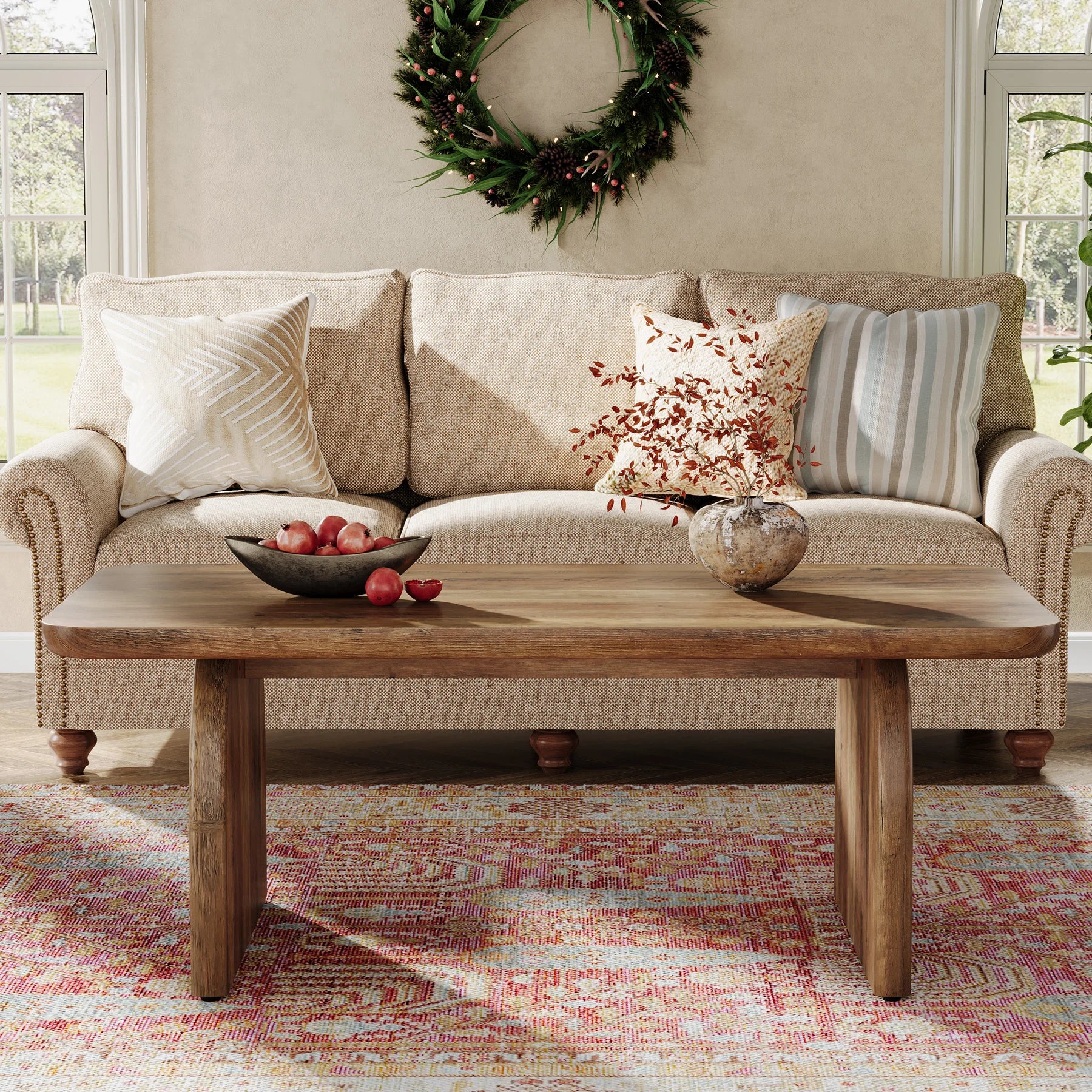Farmhouse Rectangular Coffee Table,