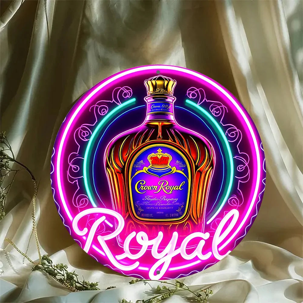 Crown Royal Neon Aluminum Wall Sculpture Sign