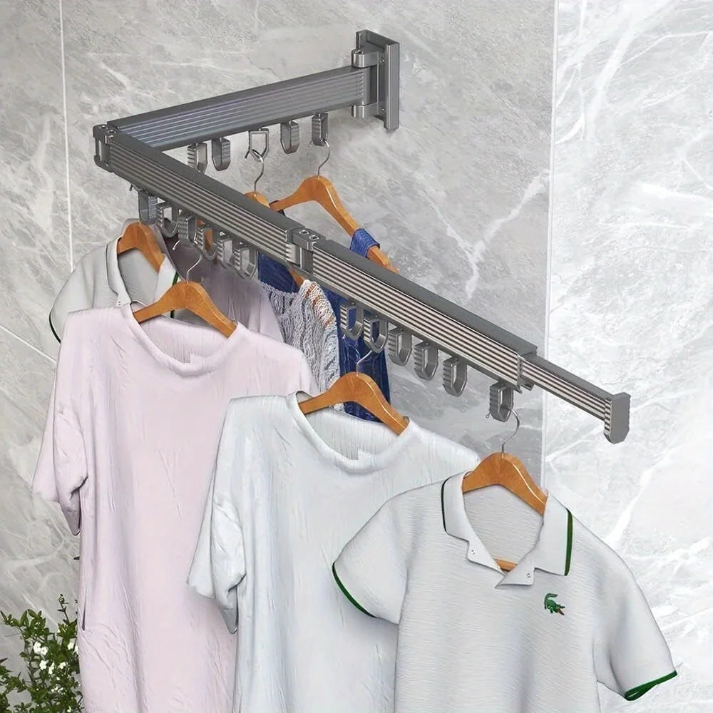 Folding Clothes Rack Household Wall Mounted