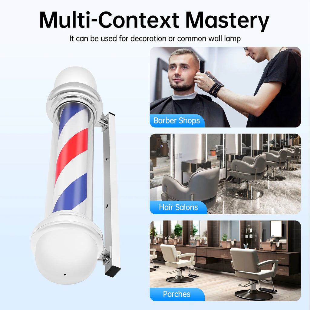 LED Barber Pole Sign with Rotating Effect,