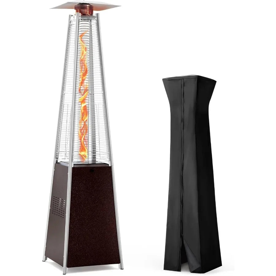 48000 BTU Flame Pyramid Pool Heater with Cover