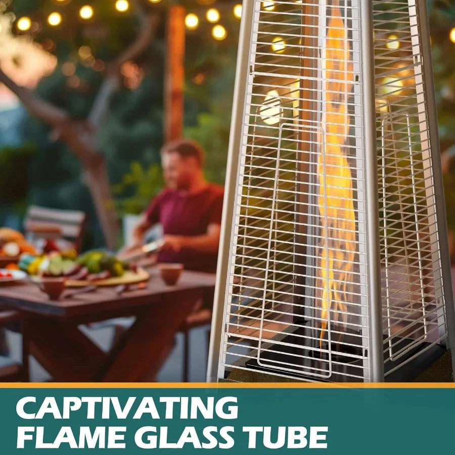 48000 BTU Flame Pyramid Pool Heater with Cover