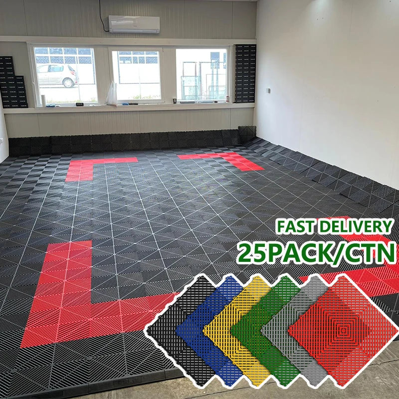 25PCS Garage Floor Mats