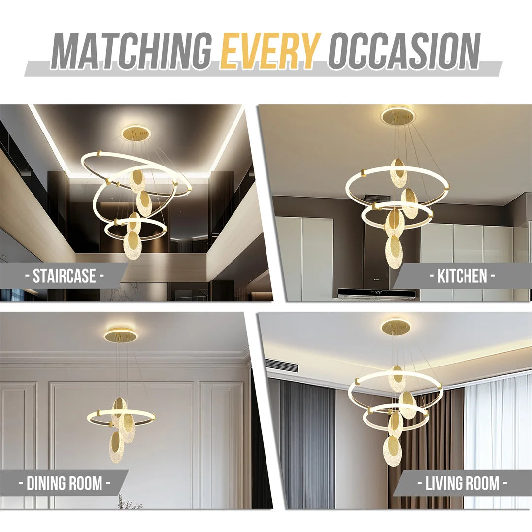 LUVODI 3-Layers LED Ceiling Lighting Fixture