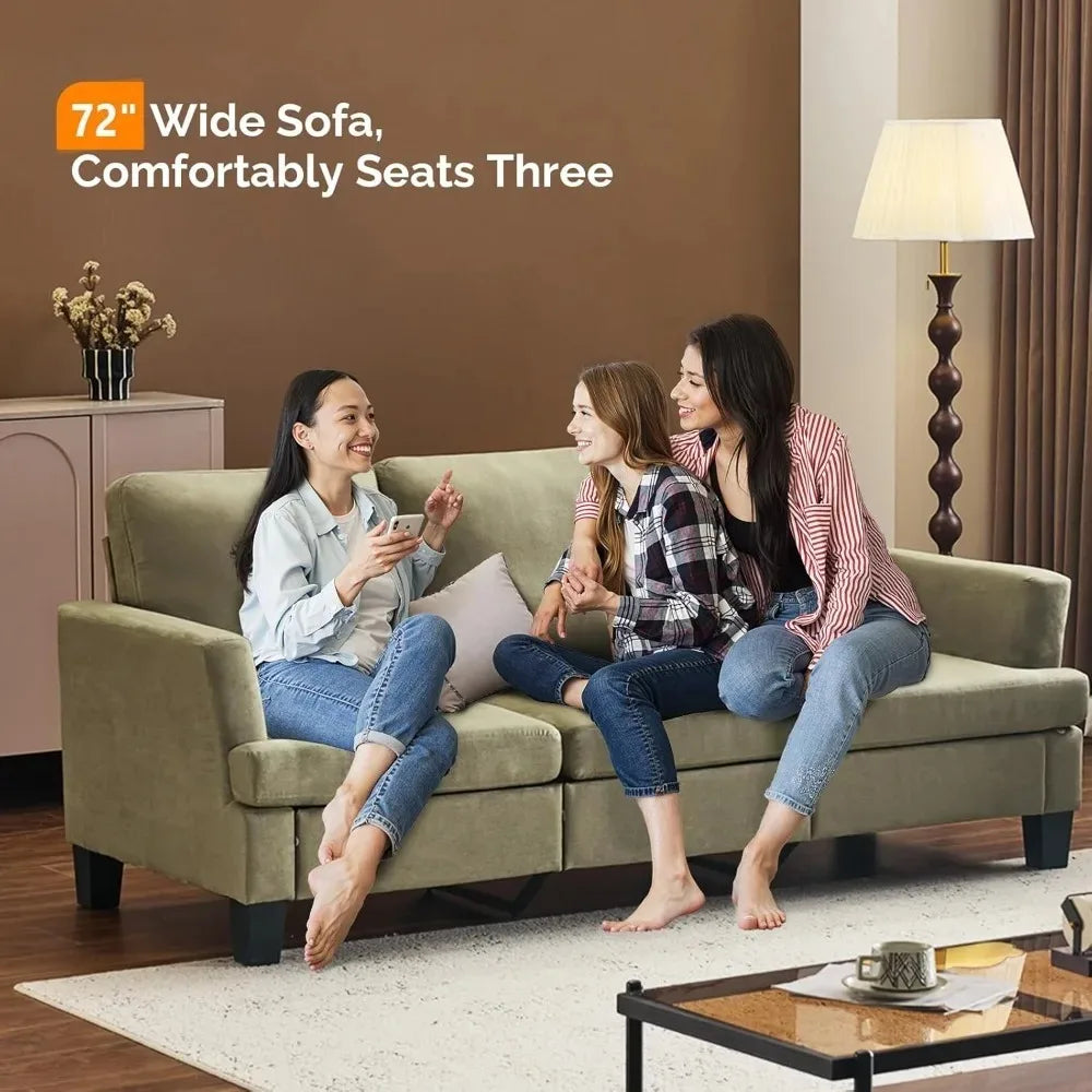 Olive Green 83" Sofa Couches