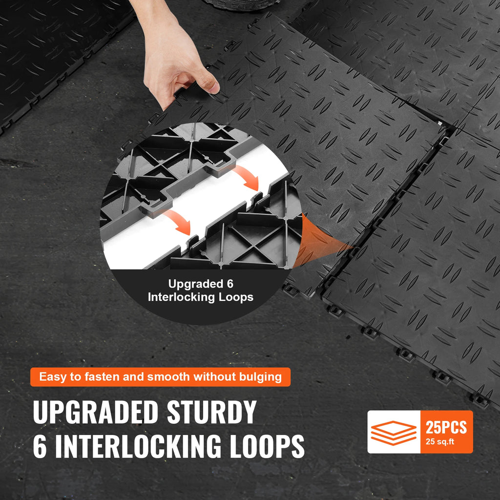 Garage Tiles Interlocking 25/50Pcs Garage Floor Tiles