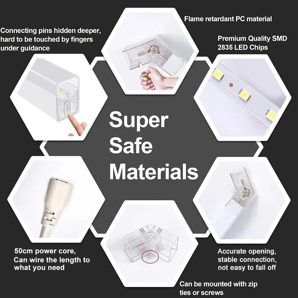 Garage Light 6500K Honeycomb Ceiling LED Tube Lighting