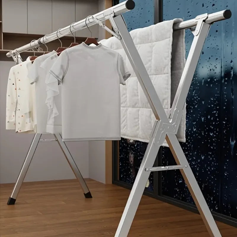 Folding Metal Drying Rack with 20 Hooks,