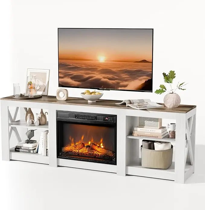 Fireplace TV Stand for up to 80 inch TVs,