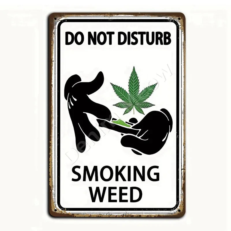 The Doobie Den Lets Get Lit Metal Tin Sign,