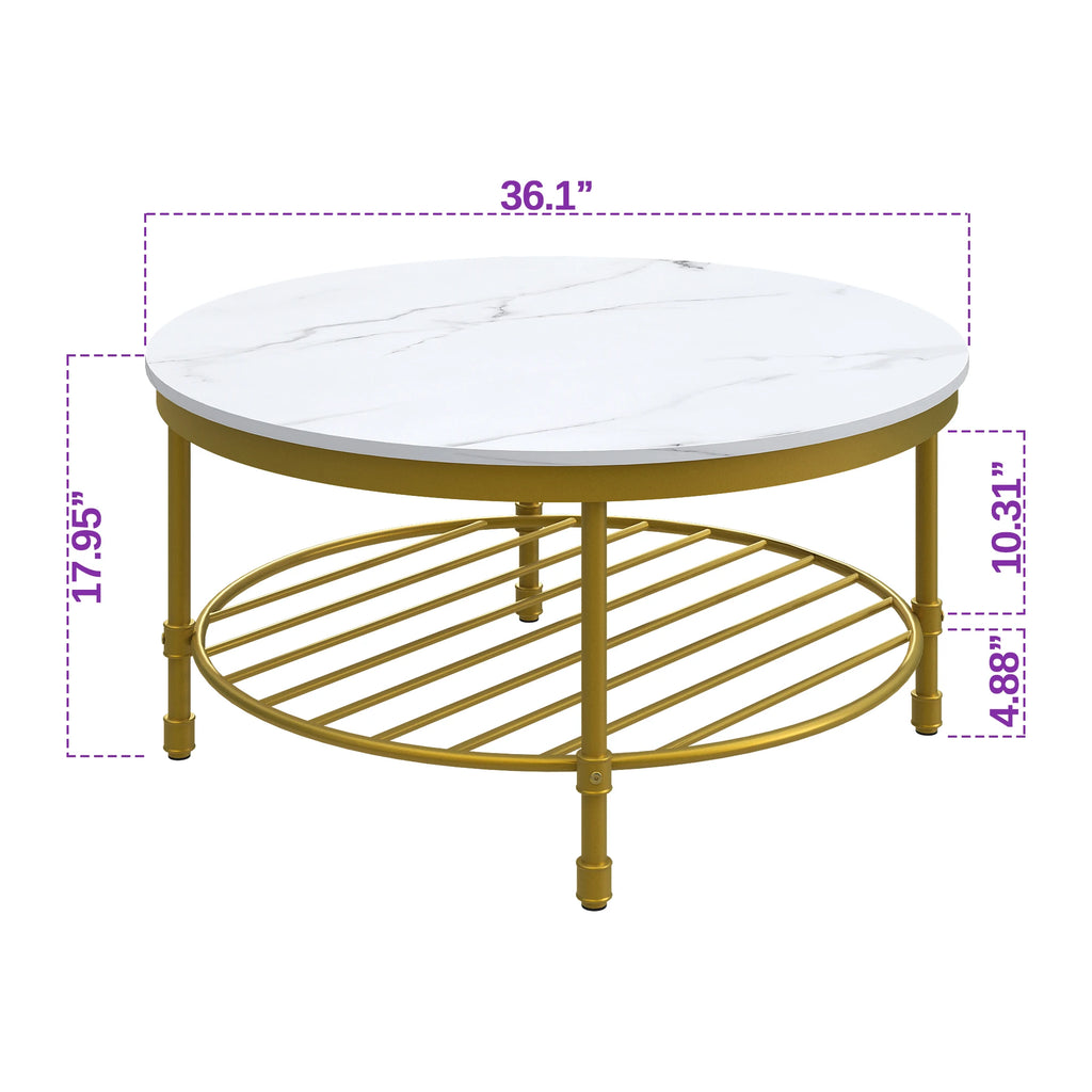 2-Tier Round Coffee Table