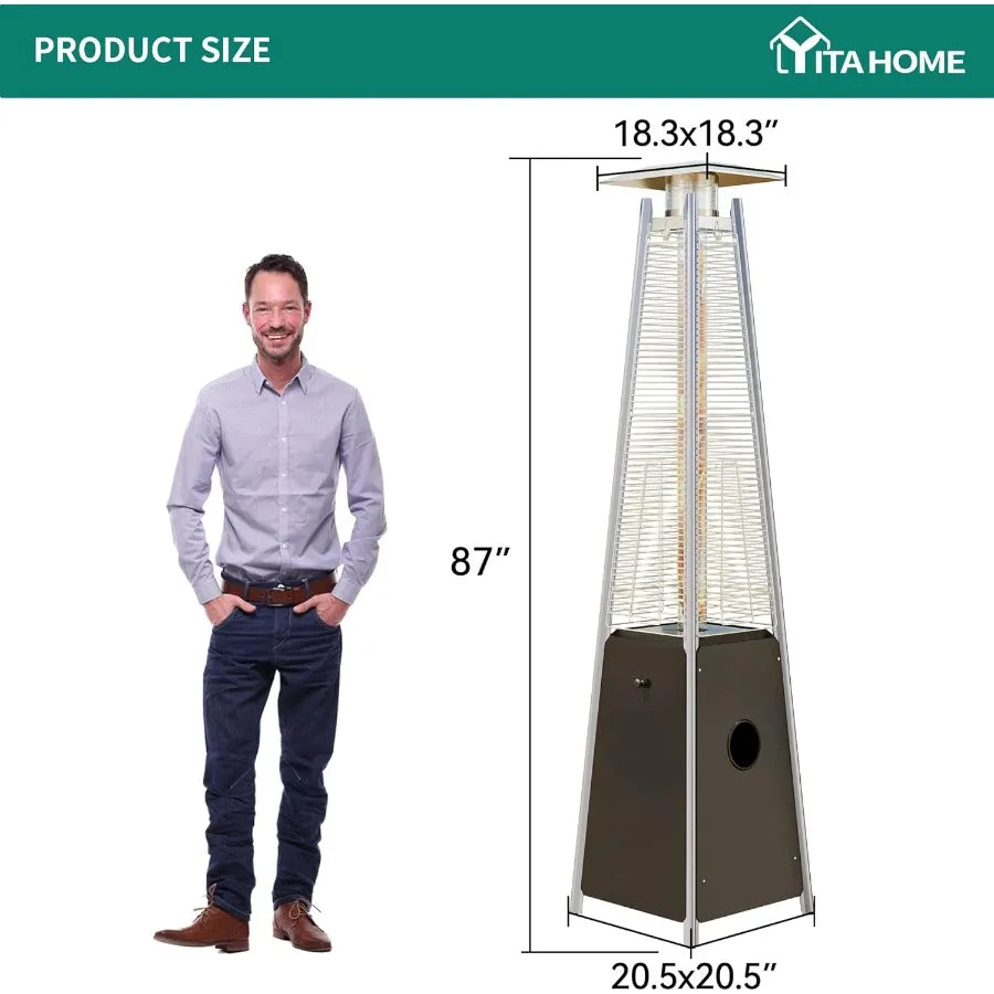 48 000 Btu Outdoor Pyramid Patio Heater
