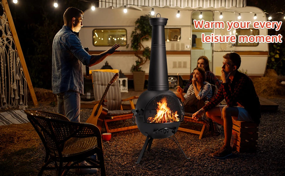 Fire Outdoor Chiminea Fireplace Deck or Patio