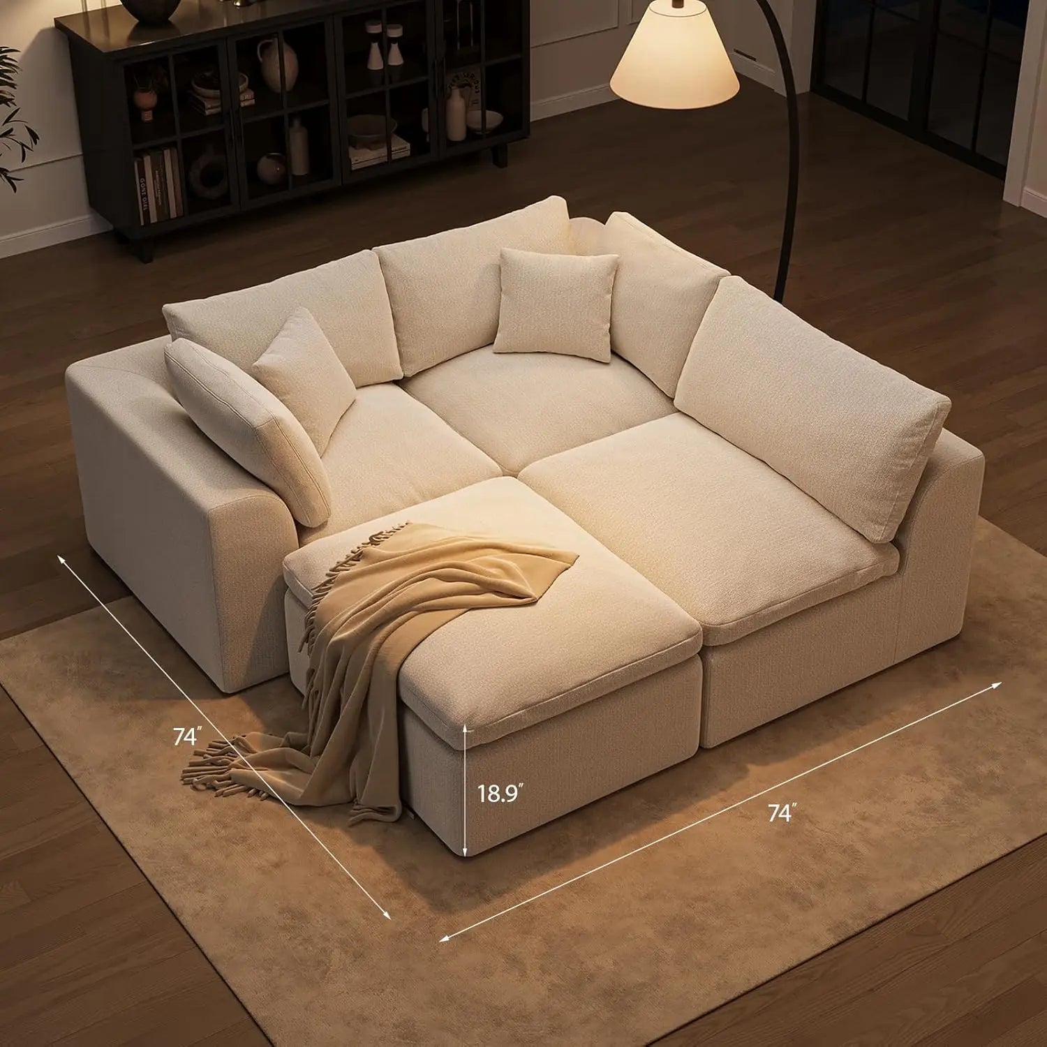 Cloud Sectional Couches for Living Room | 108 Inch L-Shaped