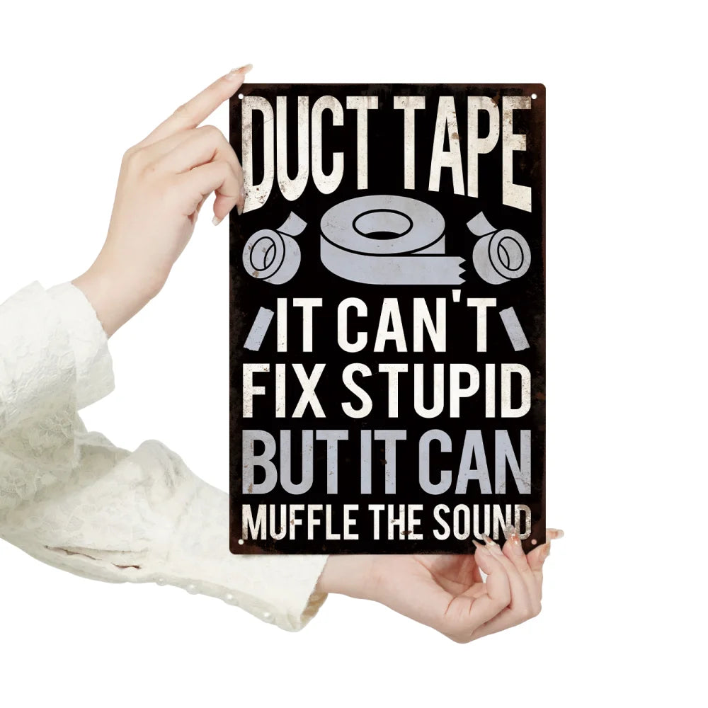 1pc Funny Sarcastic Metal Sign Tin Plaque