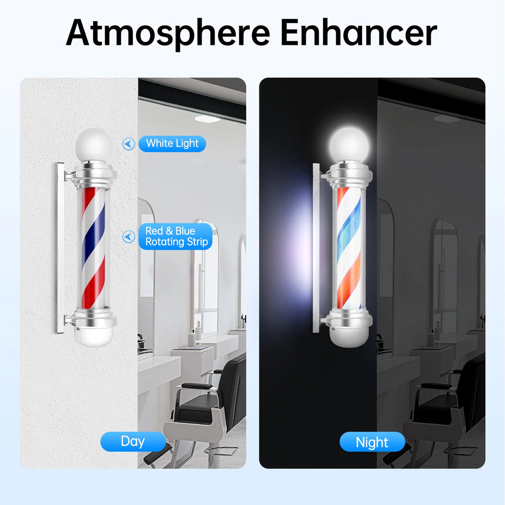 LED Barber Pole Sign with Rotating Effect,