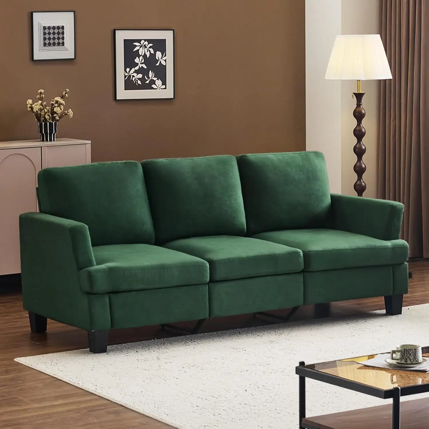 Olive Green 83" Sofa Couches