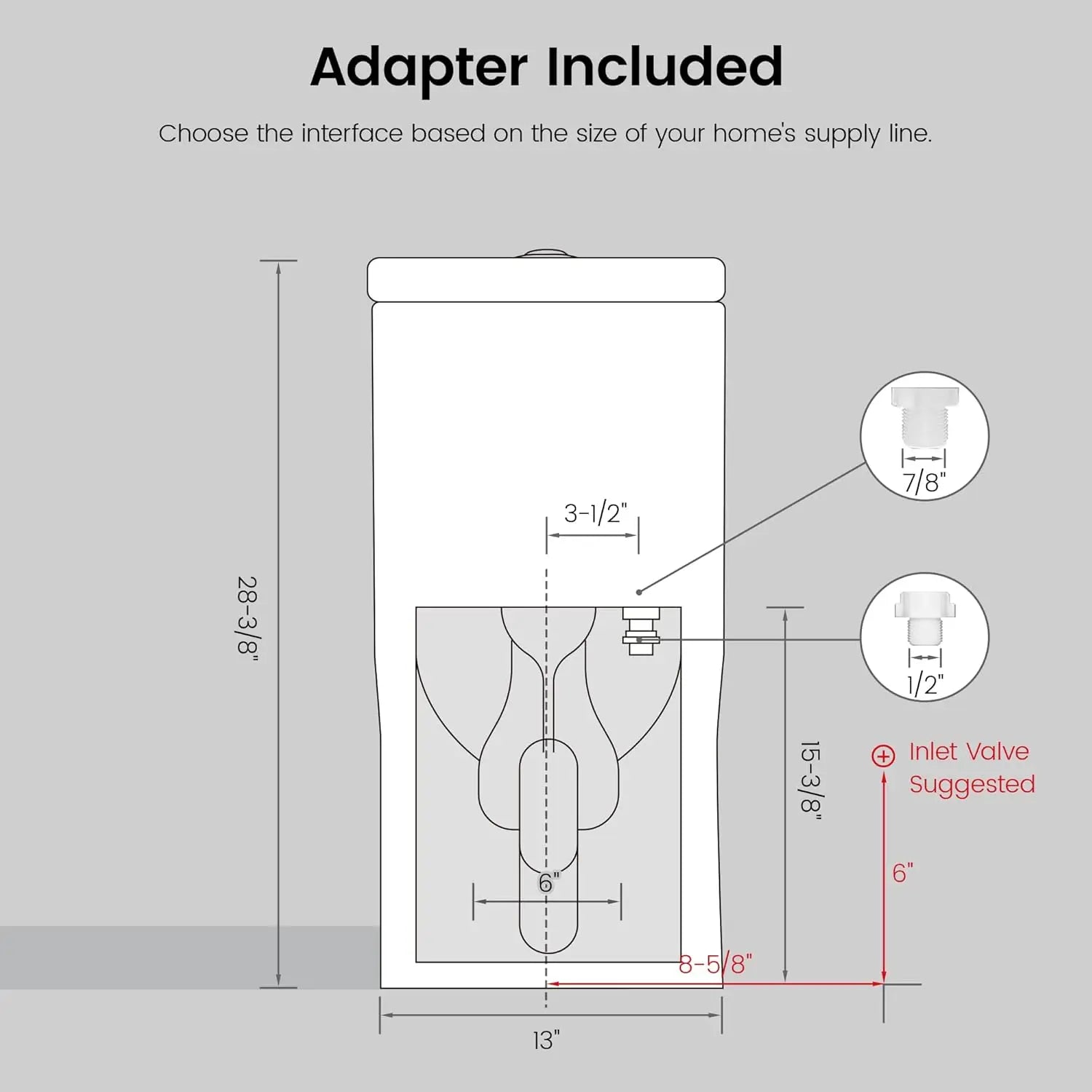 Compact One Piece Toilet for Bathroom, Space-Saving