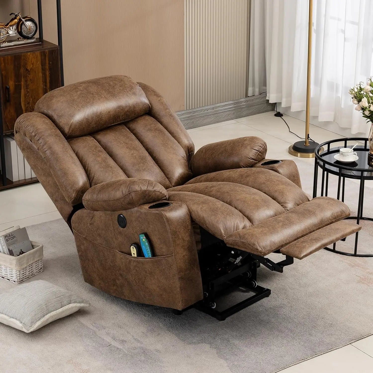 Tall Man Dual Motor Power Lift Recliner Chair W/Heat