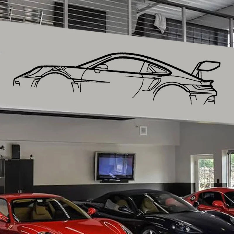 Car Silhouette Wall Art Sticker Vinyl