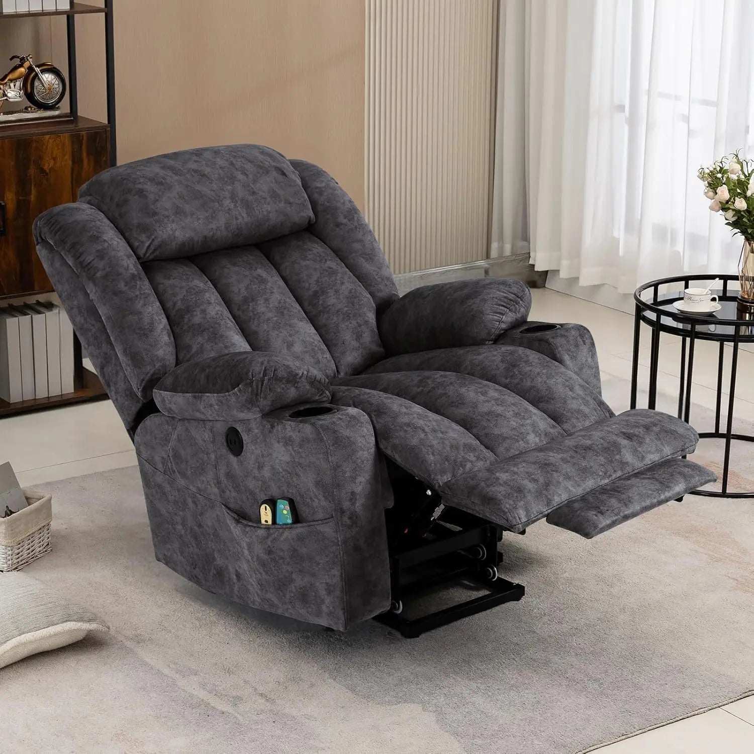 Tall Man Dual Motor Power Lift Recliner Chair W/Heat