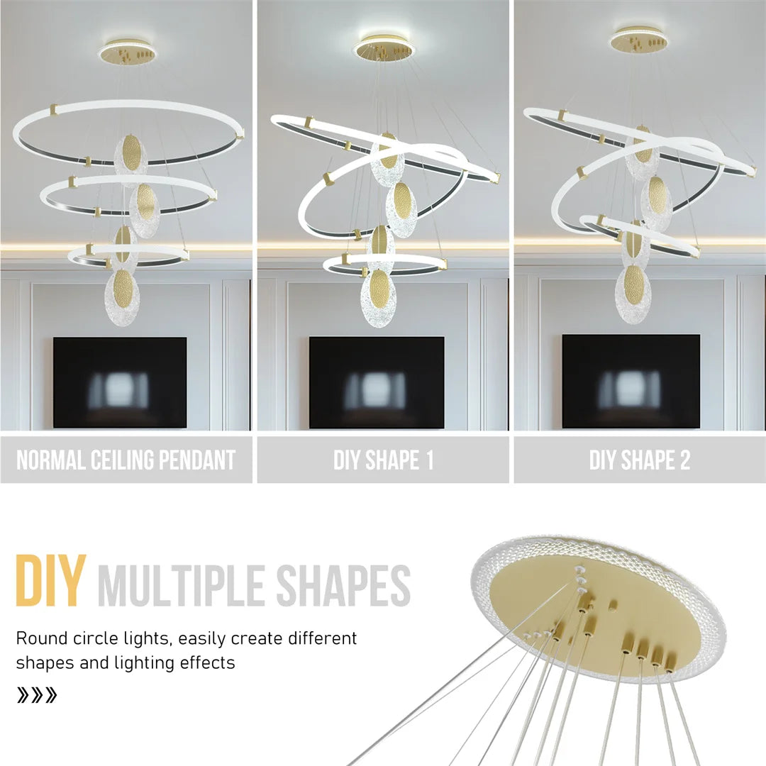 LUVODI 3-Layers LED Ceiling Lighting Fixture