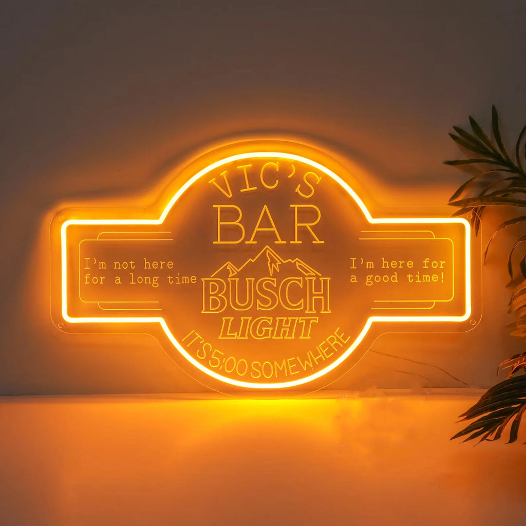 Custom Man Cave Beer Bar Sign, Neon