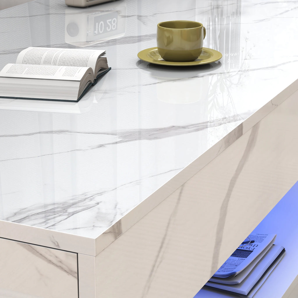 Modern Stylish Coffee Table with LED lights,
