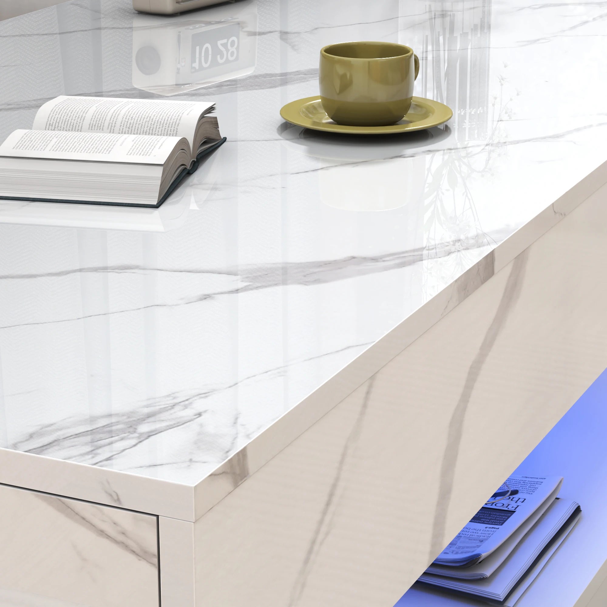 Modern Stylish Coffee Table with LED lights,