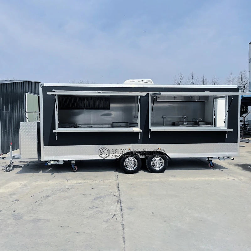 Fast Food Truck Mobile BBQ Trailer Ice Cream