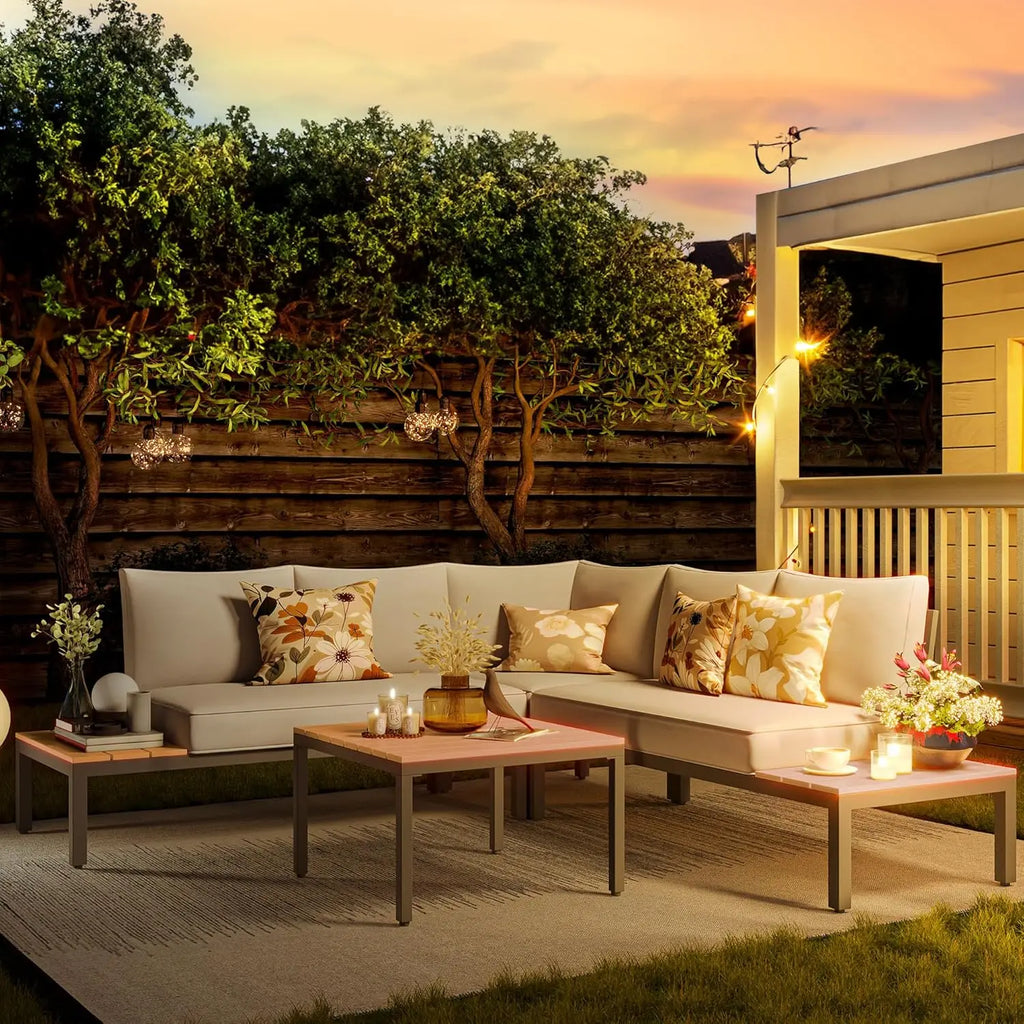 Patio Furniture Sets, L Shape Patio Sectional