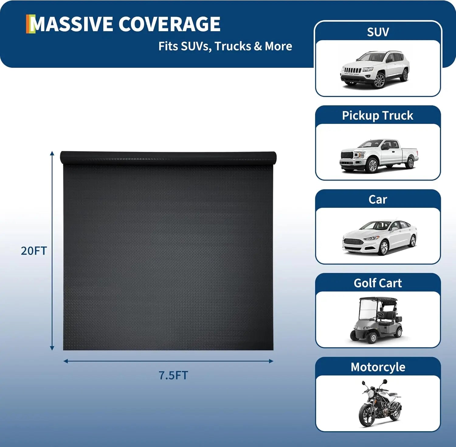 Garage Floor Mat, 2.8Mm Thickened Non-Slip