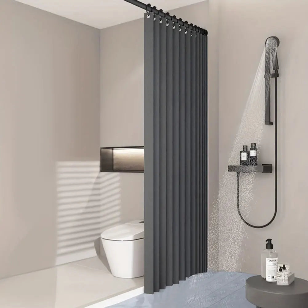 Foldable Magnetic Bath Curtain Waterproof Bathtub Curtain