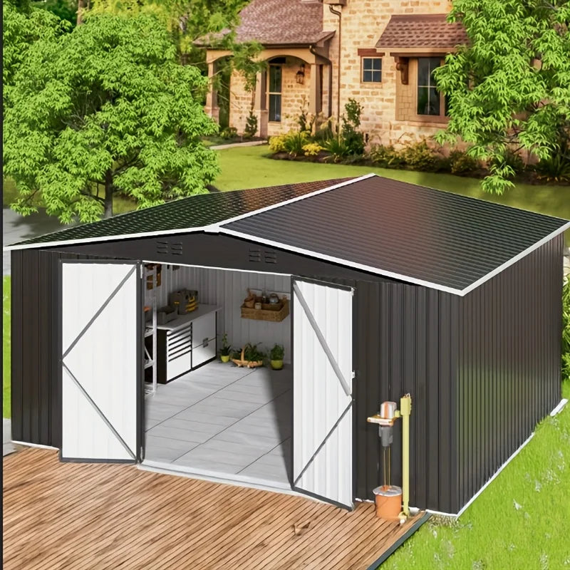 VIWAT 10x10~12x18FT Outdoor Metal Storage