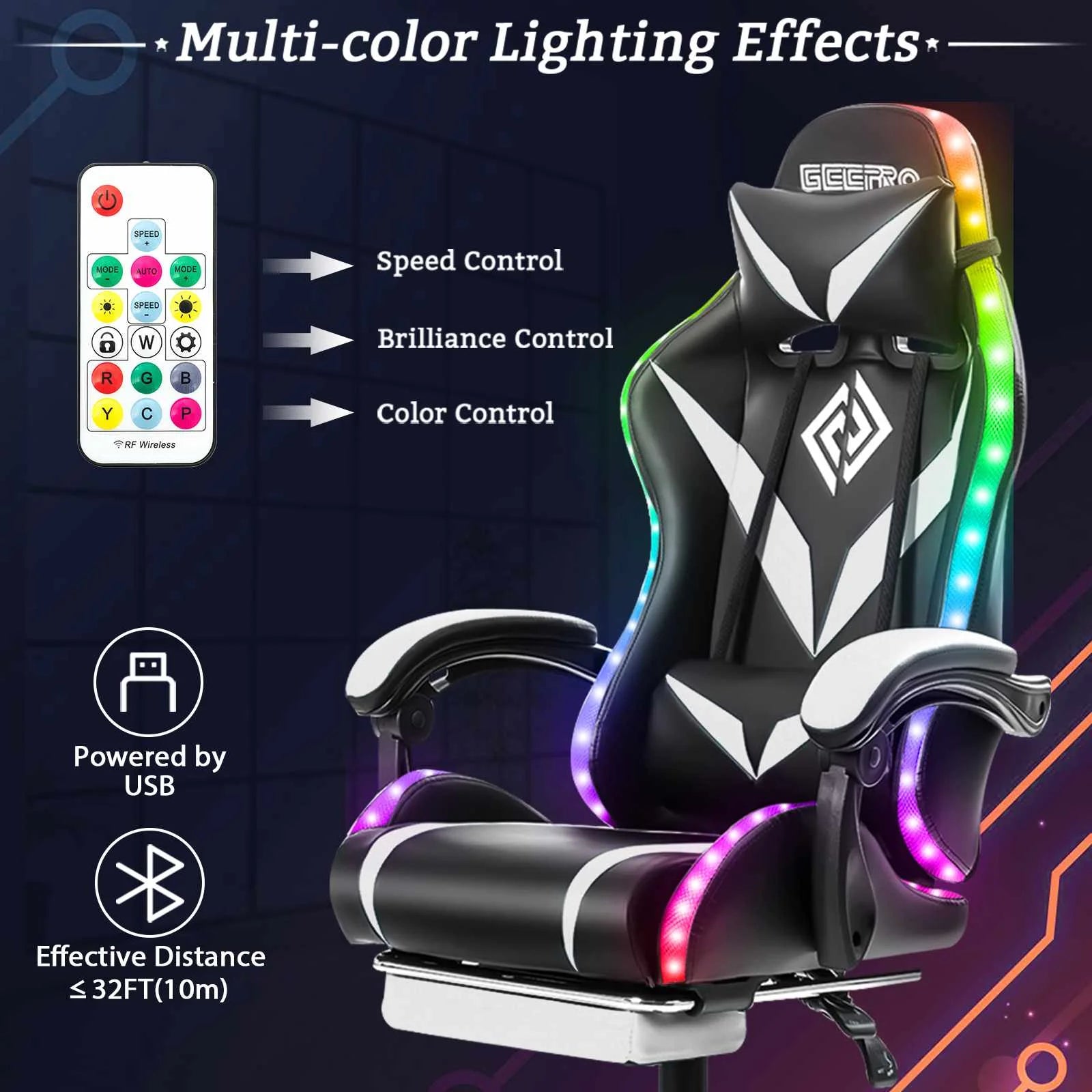 135 Degrees Gaming Chair  Bluetooth Speaker