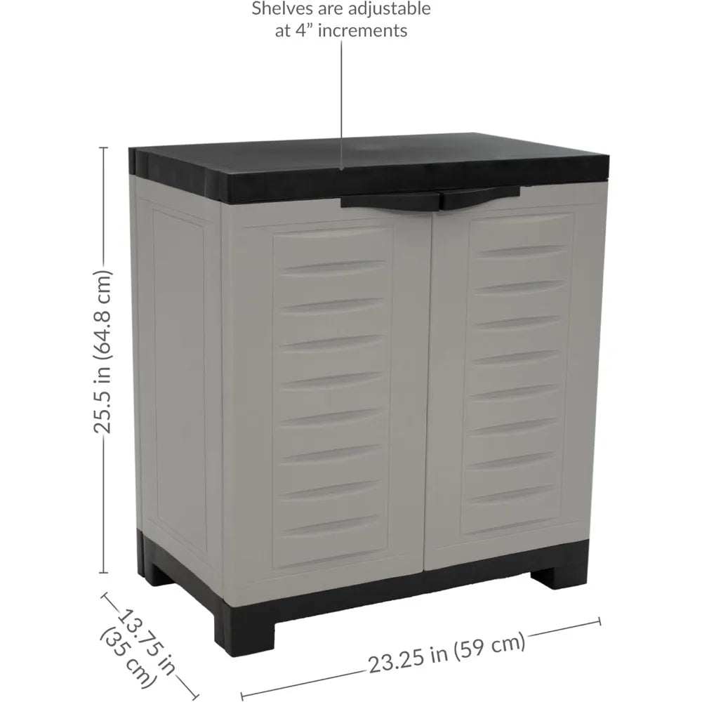 Plastic Garage Storage Cabinet with Adjustable Shelf