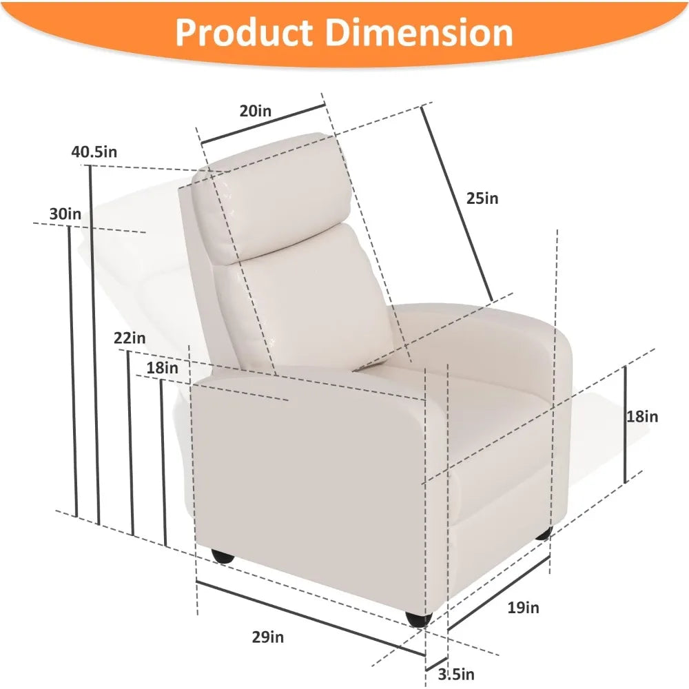 Massage Recliner Chair, with Remote Control,