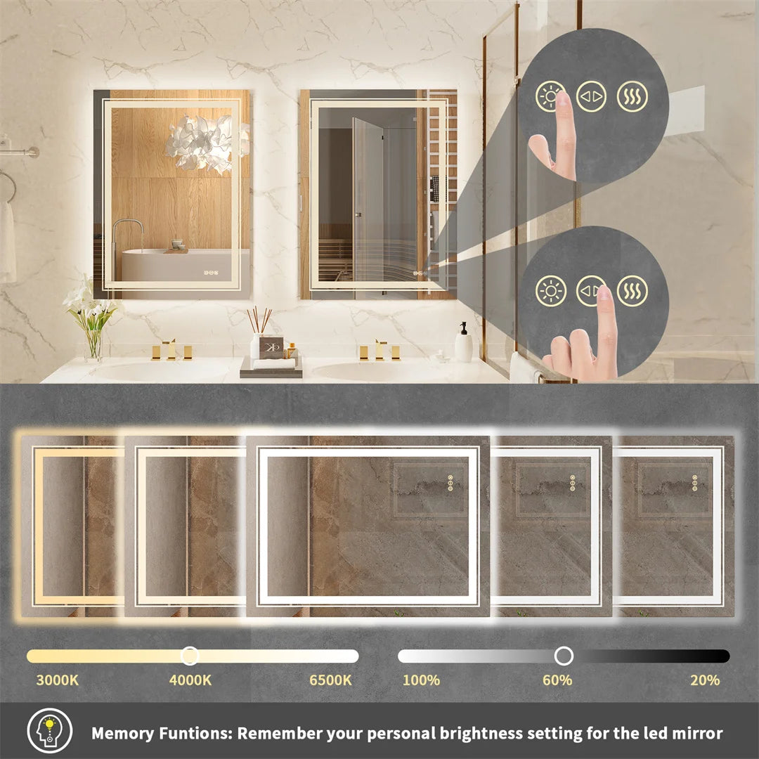 Luxury Crystal Clear LED Bathroom Mirror