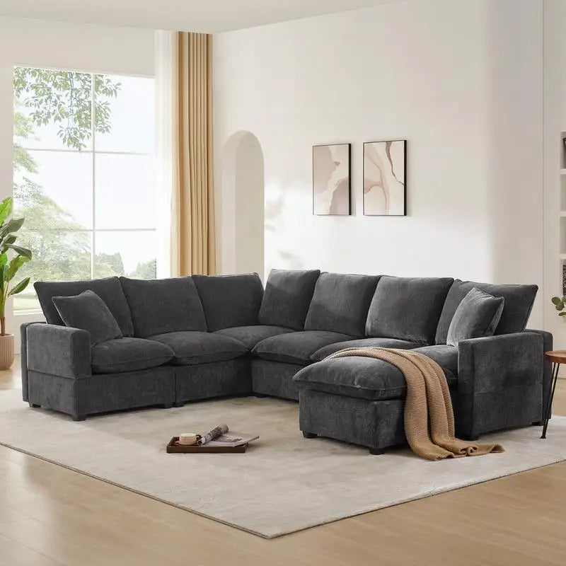 110in 7-Seat Modern U-Shape Modular Sofa Set,