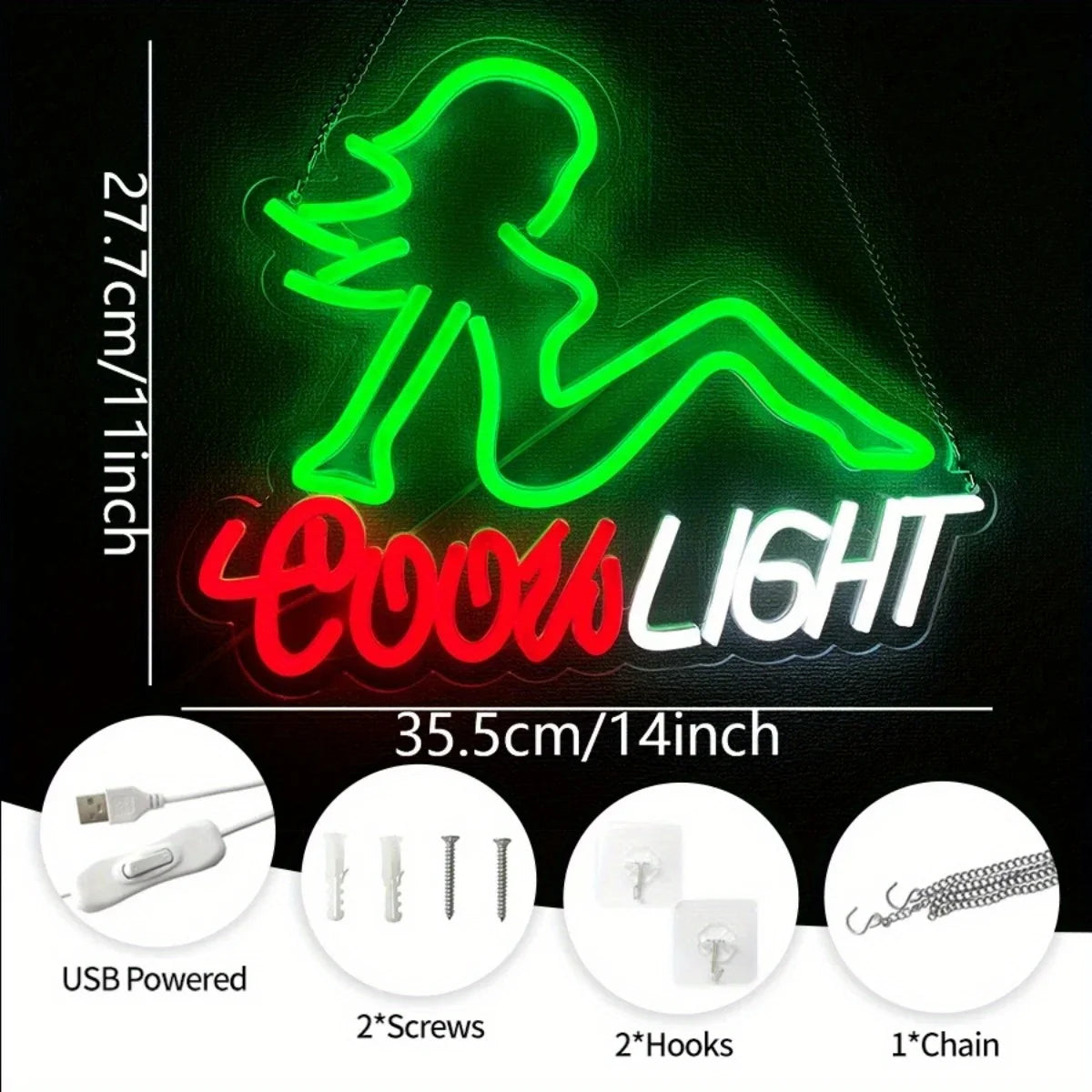 Neon Sign, Beer Sign, Green Women's .