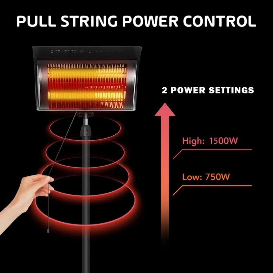 Standing Outdoor Patio Heater for Balcony Courtyard