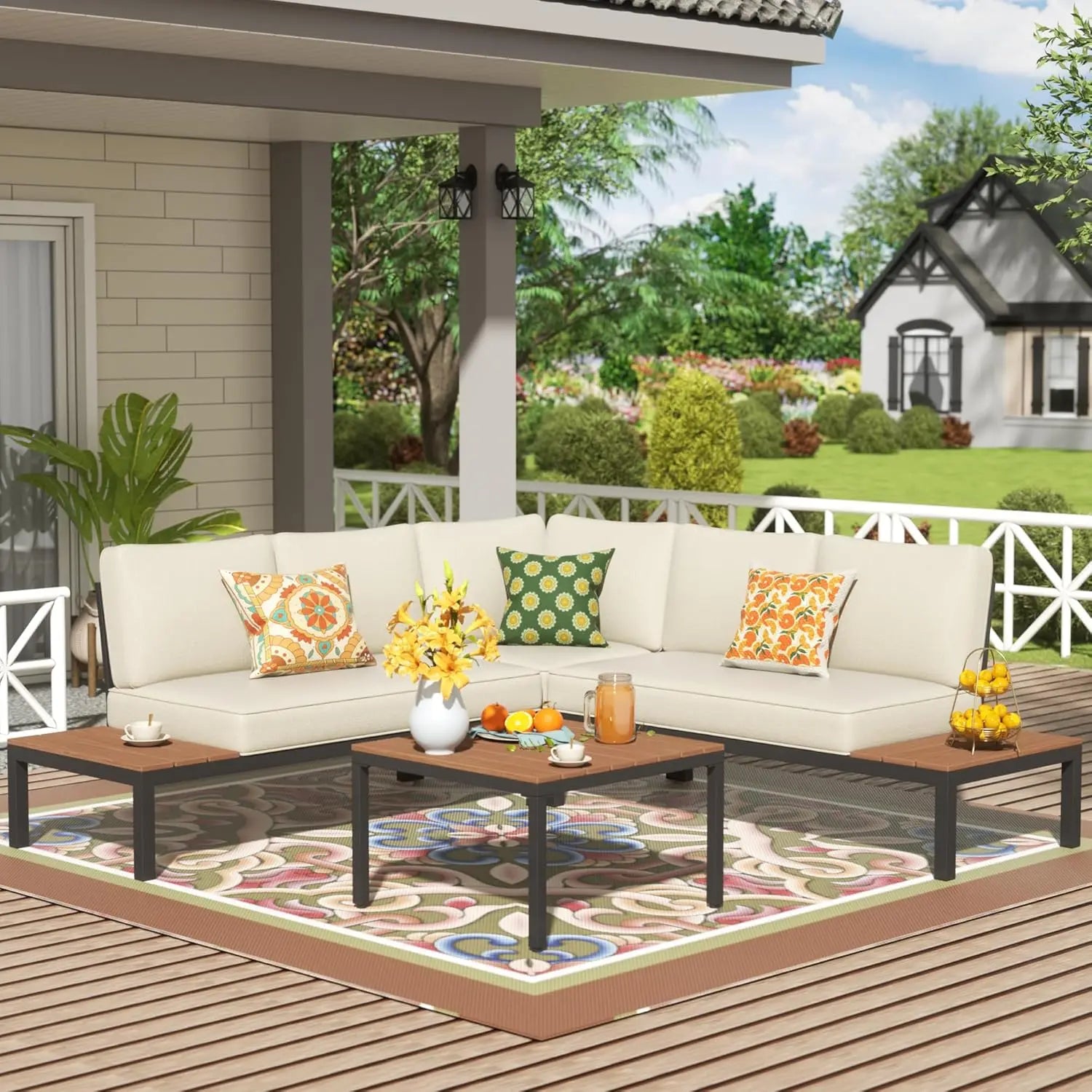 Patio Furniture Sets, L Shape Patio Sectional