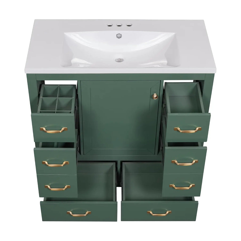 36" Vanity Bathroom Cabinet with Sink Top,