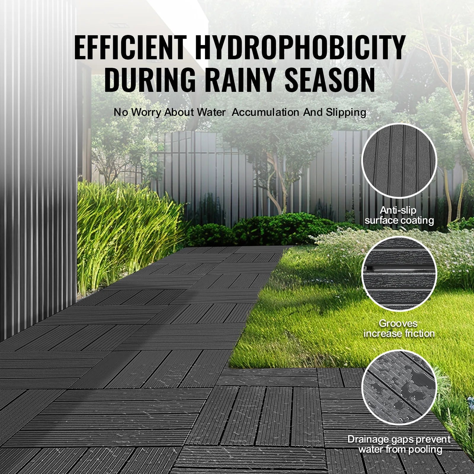 Interlocking Deck Tiles  Waterproof Outdoor Flooring