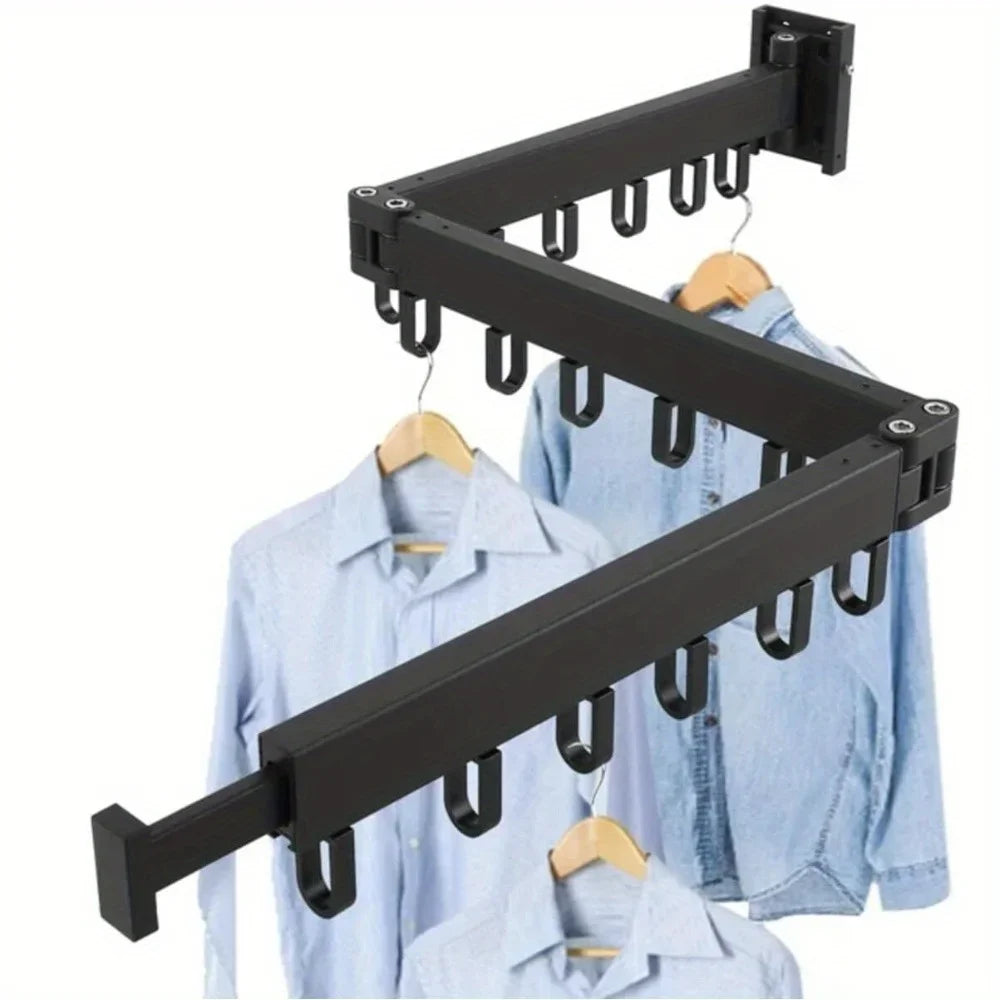 Folding Clothes Rack Household Wall Mounted
