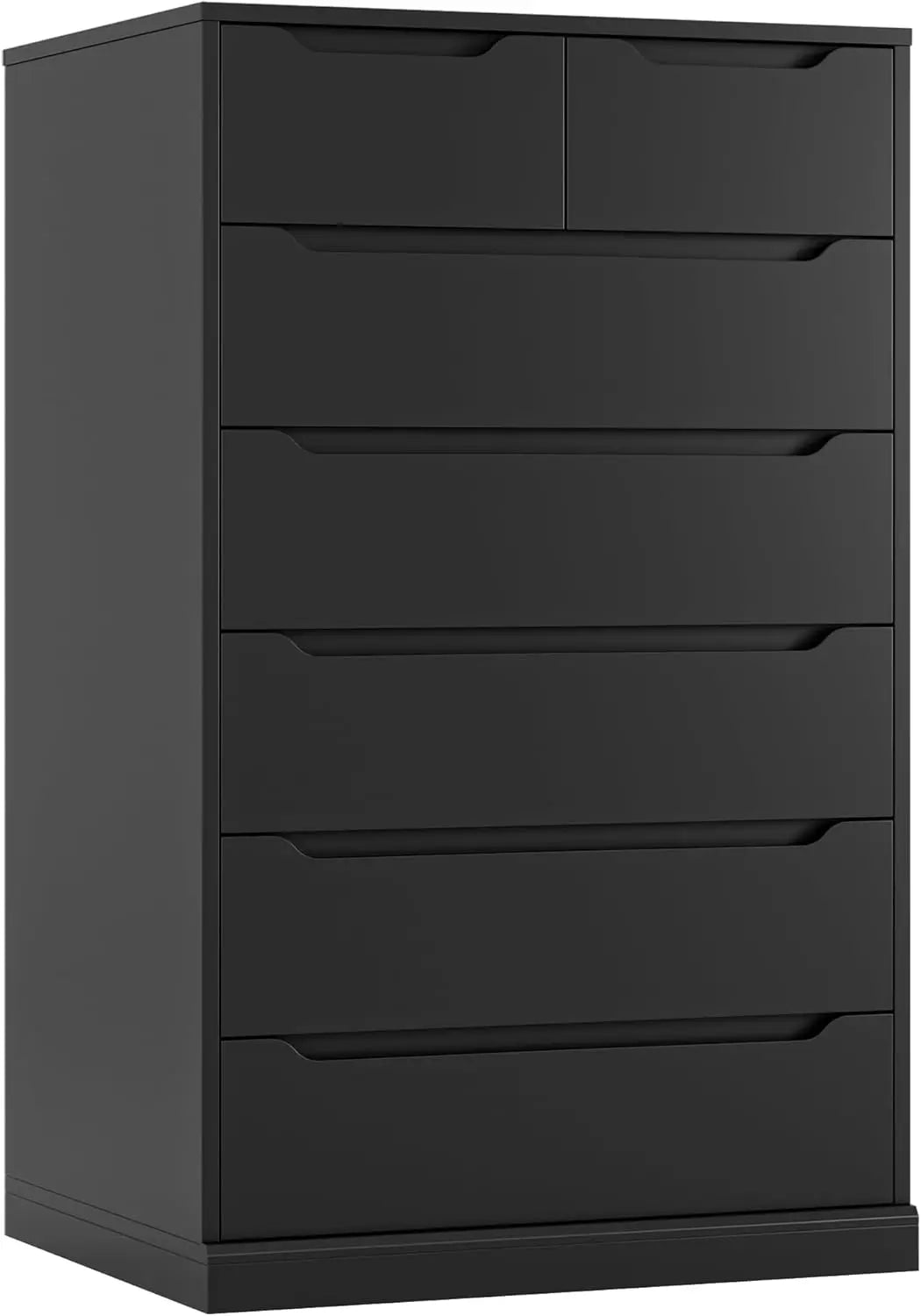 51" Tall 7 Drawers Dresser, Modern White Dresser,