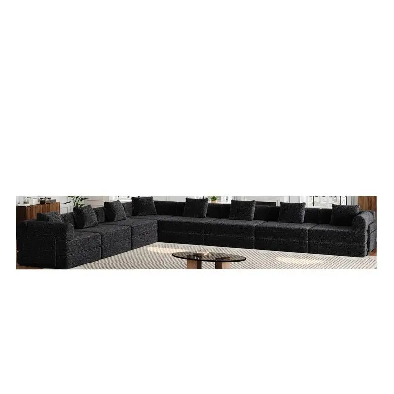 8-Seater Convertible Chenille Sofa Bed