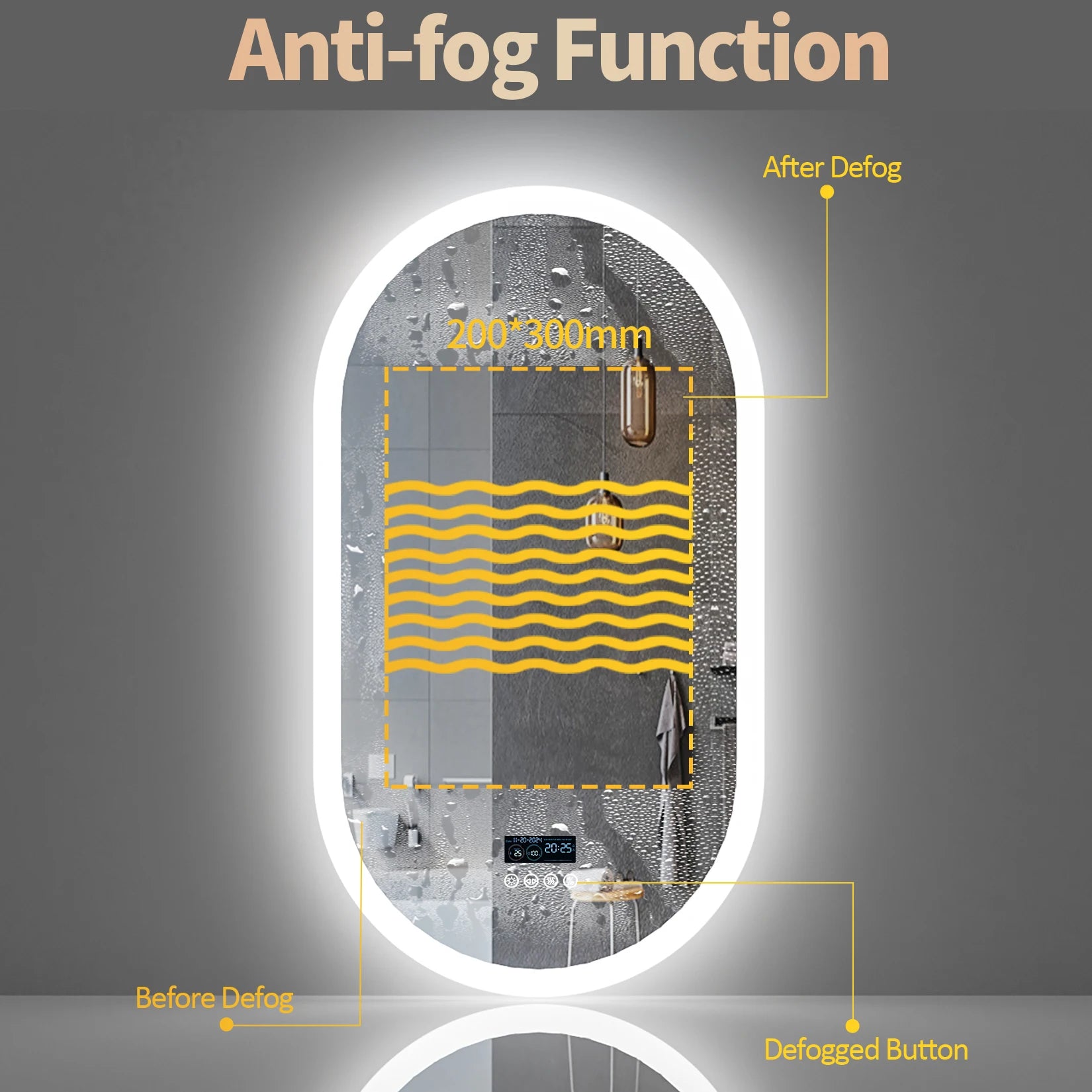 Lighted Bluetooth Bathroom Mirror Led Backlit