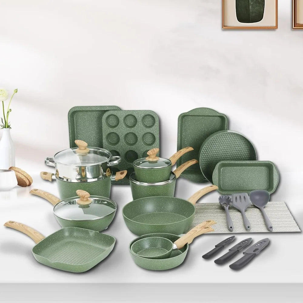 30-Piece Non-Stick  Cookware , Induction